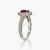 Halo Ruby Diamond Ring
